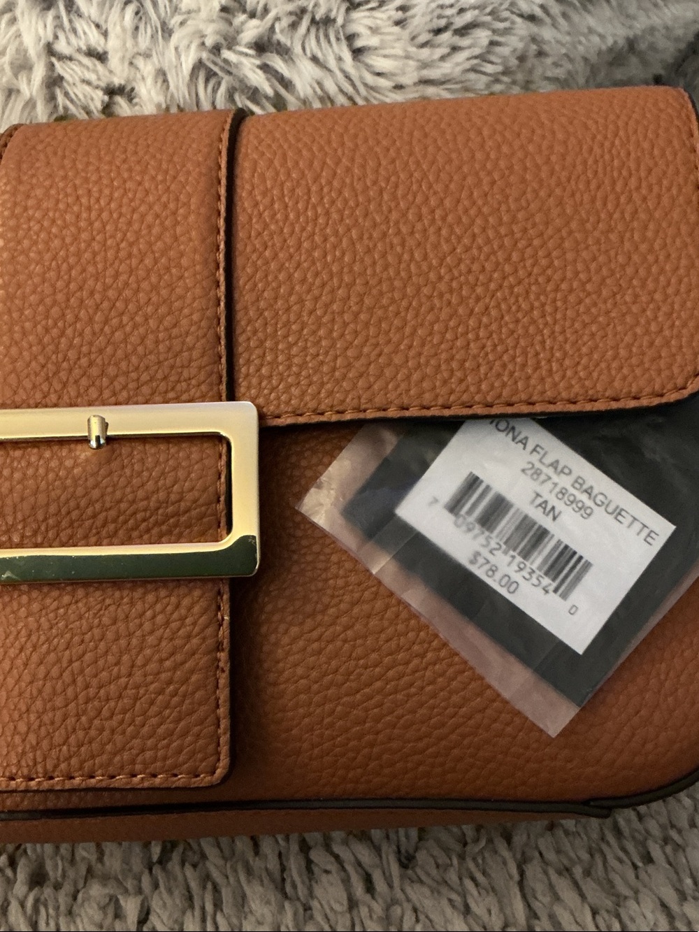 NWT Nanette Lepore vegan leather Buckle Shoulder Bag tennis prep classic preppy - Picture 3 of 11